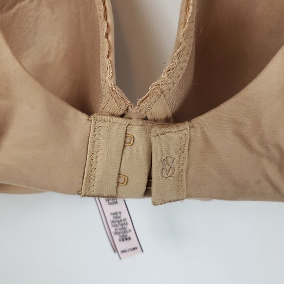Victoria's Secret Beige Laced Edge Womens Wired Adjustable Back Bra Sz 36C - Picture 6 of 10